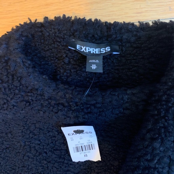 Express Black Sherpa Blazer/Jacket - Picture 2 of 2